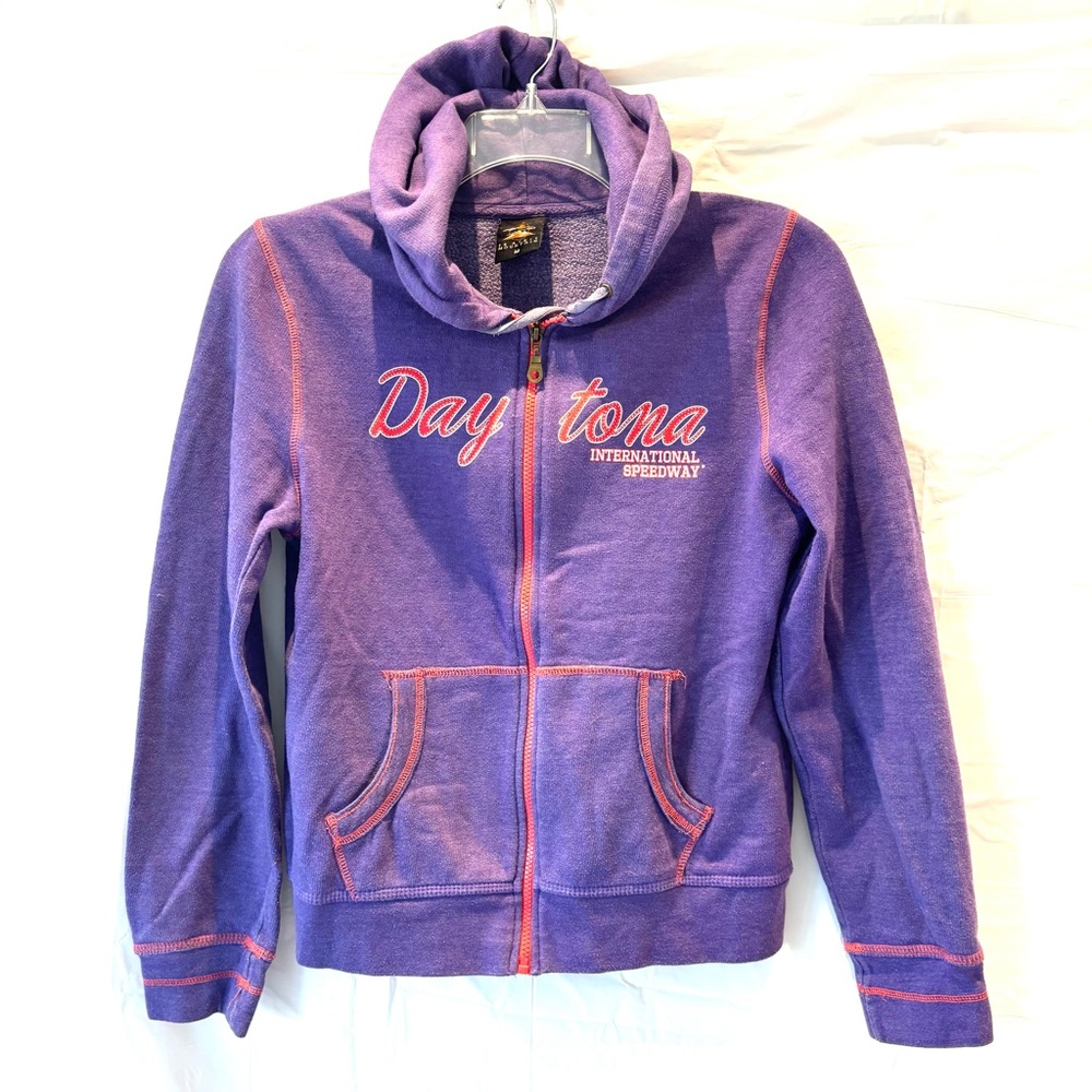 Purple Daytona International Speedway Hoodie Zip Up Sz M Gently Worn 2x